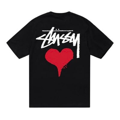 Stussy Heart Tee Black