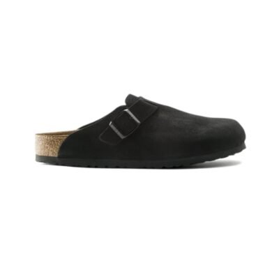 Birkenstock Boston Soft Footbed Suede 'Black'