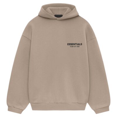 Fear of God Essentials Logo Fleece Hoodie “Desert Sand”