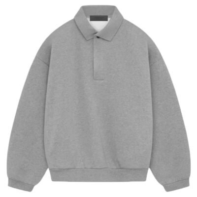 Fear Of God Essentials Polo Oversized Sweatshirt “Dark Heather Oatmeal”
