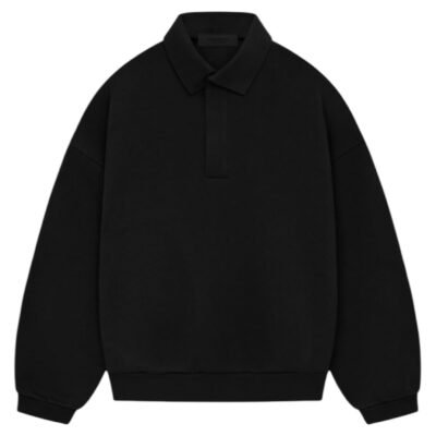Fear Of God Essentials Polo Oversized Sweatshirt “Jet Black”