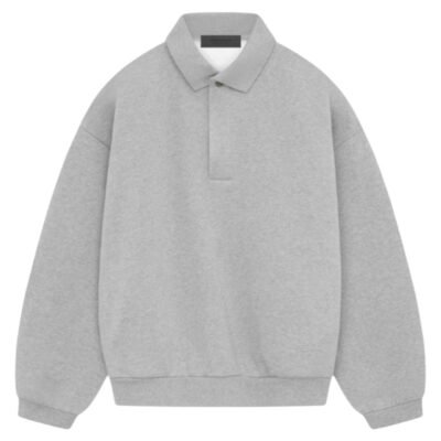 Fear Of God Essentials Polo Oversized Sweatshirt “Light Heather Oatmeal”