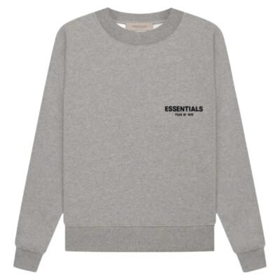 Fear of God Essentials Logo Cotton Crewneck “Dark Oatmeal”