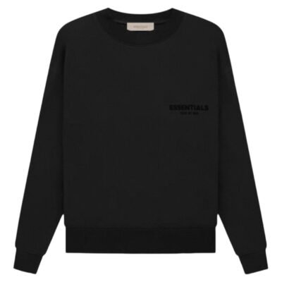 Fear of God Essentials Logo Cotton Crewneck “Black”