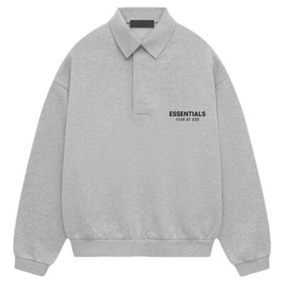 Fear Of God Essentials Fleece Polo ‘Light Heather Gray’