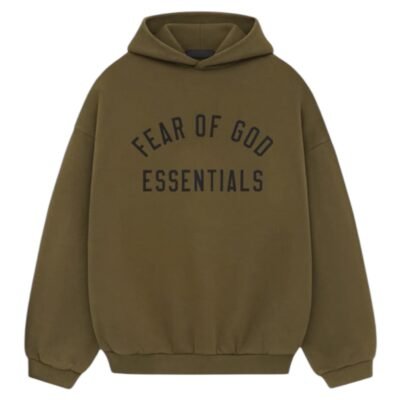 Fear Of God Essentials Print Heavy Hoodie ”Olive”