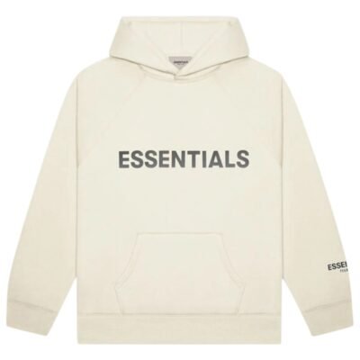 Fear of God Essentials Applique Logo Hoodie “Butter Cream”