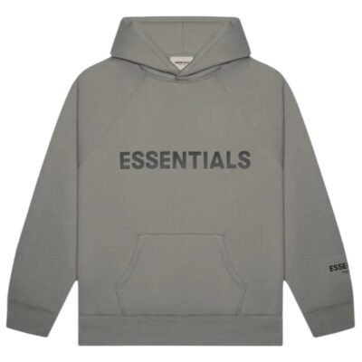 Fear of God Essentials Applique Logo Hoodie “Grey/Charcoal”