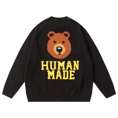 Human Made Knit Bear Logo Sweater ‘Black’