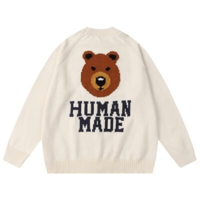 Human Made Knit Bear Logo Sweater ‘Cream’