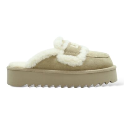 UGG Shearling Platform Slipper - Sand