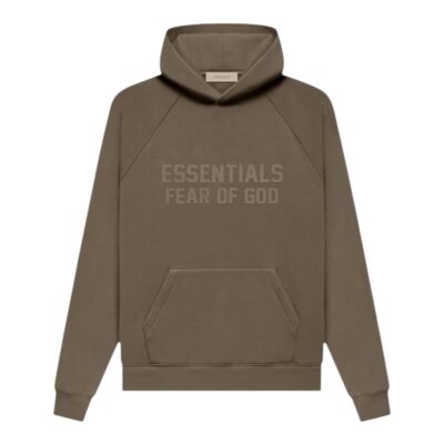 Fear of God Essentials Front Logo Oversized Hoodie “Wood”