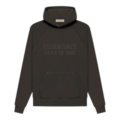 Fear of God Essentials Front Logo Oversized FW22 Hoodie “Off Black”