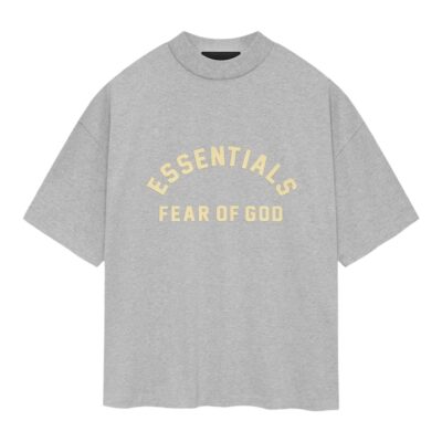 Fear of God Essentials Heavy Jersey Crewneck Tee “Light Heather Grey“