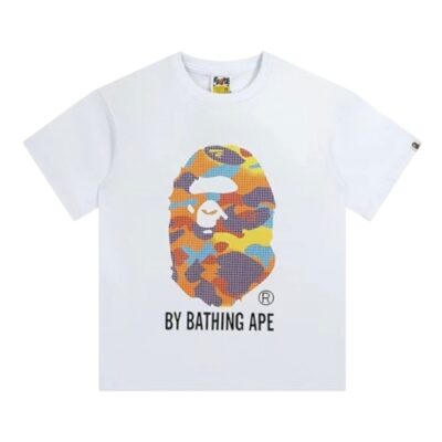 BAPE A Bathing Ape Grid Camo White Unisex Tee “White”