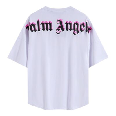 Palm Angels Doubled Logo Oversized Tee “White”