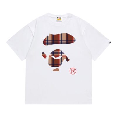 BAPE Check Ape Face Tee “White”