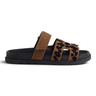 Hermes Chypre Sandals “Brun Fume Noir“