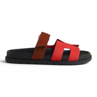 Hermes Chypre Sandals “Rouge Tomette Terre Ambrée”