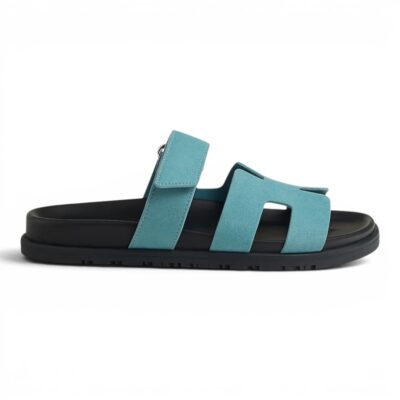 Hermes Chypre Sandals “Bleu Minéral"