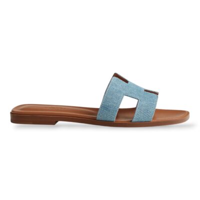 Hermes Oran Sandals “Bleu Clair”