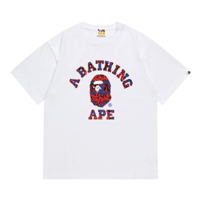 BAPE Graffiti Pattern College Tee “White“