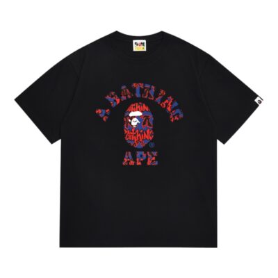 BAPE Graffiti Pattern College Tee “Black”