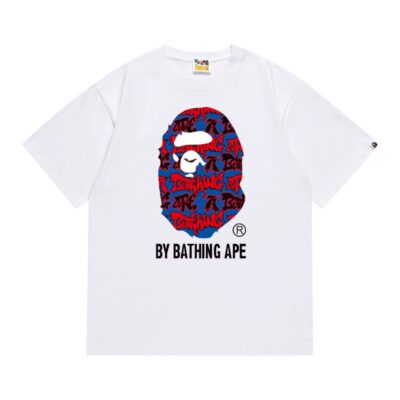 BAPE Graffiti Pattern By Bathing Ape Tee “White“