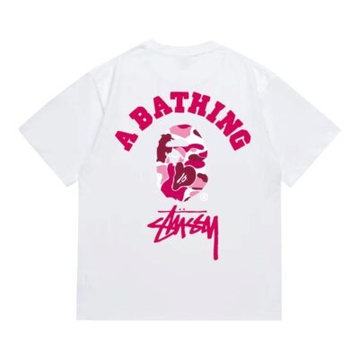 BAPE x STUSSY Camo “White/Red”
