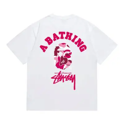 BAPE x STUSSY Camo “White/Red”